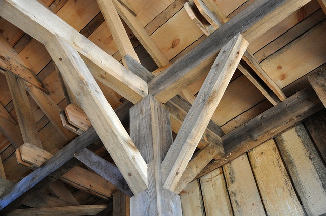 What type of wood is used for support beams